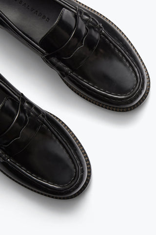 Elba Loafer in Black Spazzolato