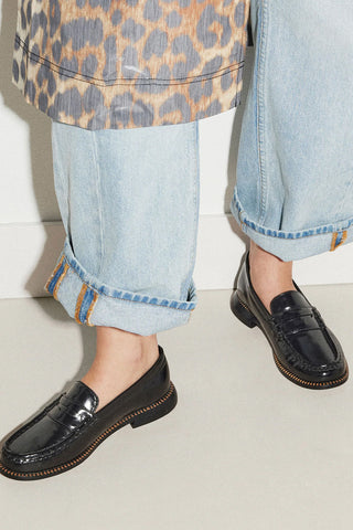 Elba Loafer in Black Spazzolato