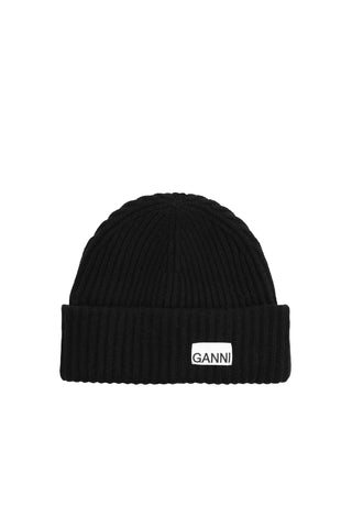 Structured Rib Beanie in Black