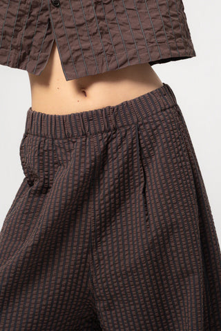 Culotte Pant in Coffee/Navy