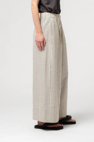 Culotte Pant in Iron/Off White