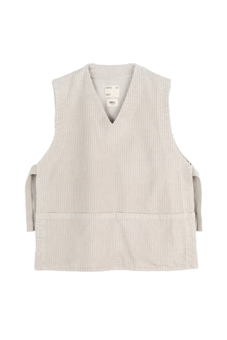 Dream Cord Painter Smock Vest in Mastik