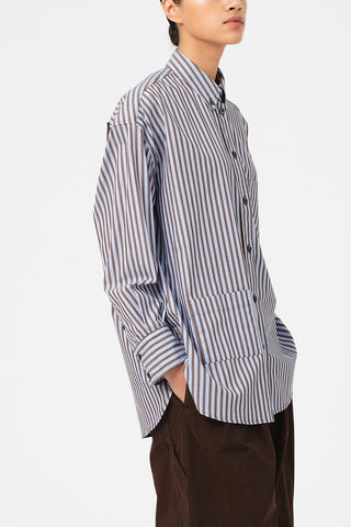 Icon Shirt Twill Royal in Frosted Blue Sepia
