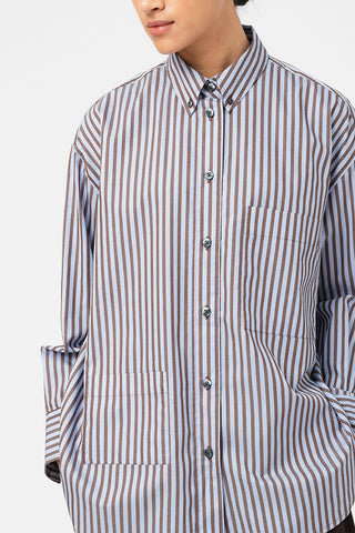 Icon Shirt Twill Royal in Frosted Blue Sepia