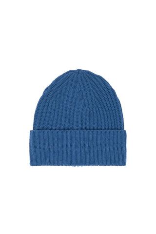 Wool Cashmere Beanie in Aqua