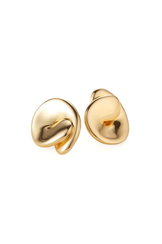 Rio Button Earrings in Gold