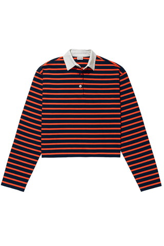 Lexie Polo in Navy/Poppy
