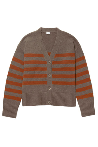 The Raffa Cardigan in Coffee/Copper