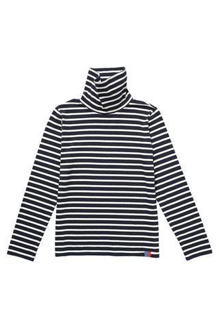 The Turtleneck in Navy/Cream