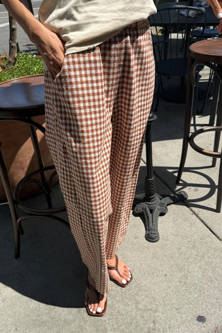 Gingham Arc Pants in Cinnamon