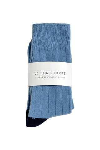 Classic Cashmere Socks in Bluebell