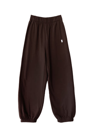 French Terry Balloon Pant in Cocoa Bean