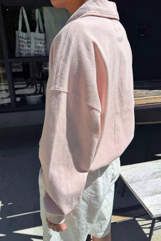 Polo Sweatshirt in Baby Pink