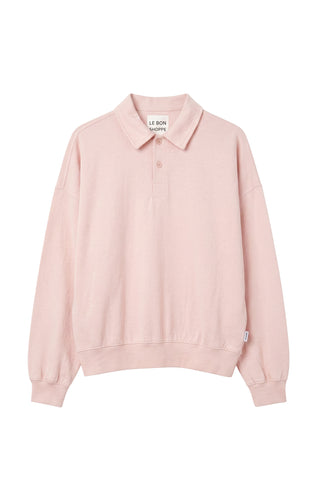 Polo Sweatshirt in Baby Pink