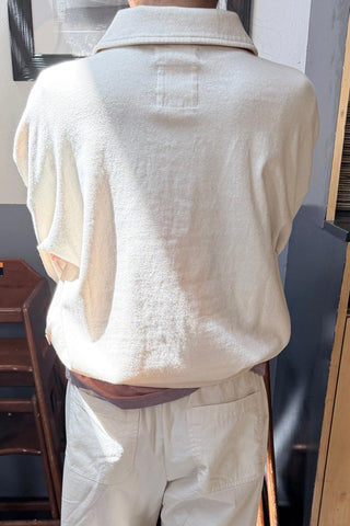 Polo Sweatshirt in Naturel
