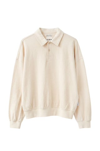 Polo Sweatshirt in Naturel