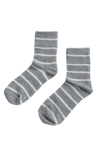 Wally Socks in Cement Stripe