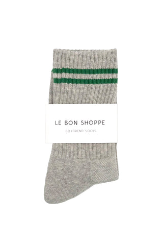 Boyfriend Socks in Light Grey