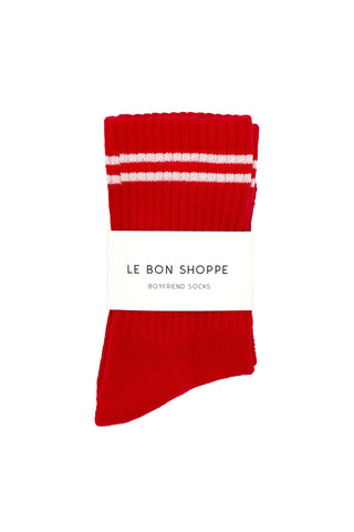 Boyfriend Socks in Red