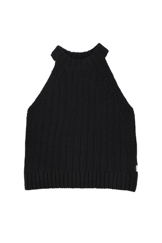 Claire Cotton Sweater Tank in Black