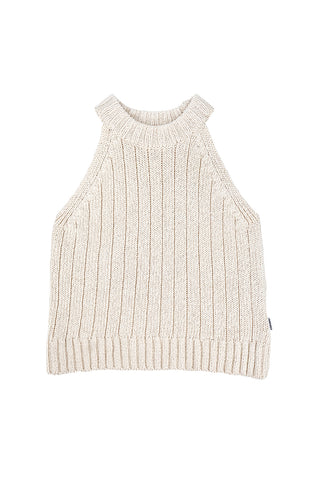Claire Cotton Sweater Tank in Naturel