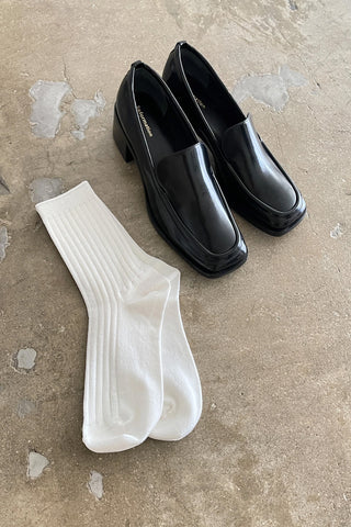 Her Socks in Classic White