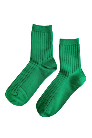 Her Socks in Kelly Green