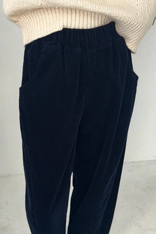 Soft Corduroy Arc Pants in Midnight