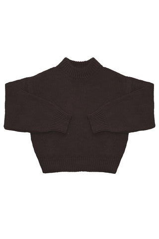 Zoe Cotton Sweater in Brown
