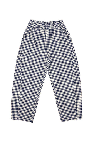 Gingham Arc Pants in Navy