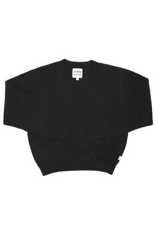 Gabby Cotton Sweater in Black