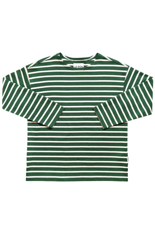Marseille Top in White Stripe on Pine