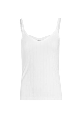 Pointelle Classic Tank in White
