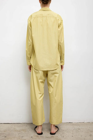 Yoshi Stripe Crop Drawstring Pant in Lemon/Chocolate