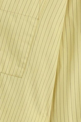 Yoshi Stripe Crop Drawstring Pant in Lemon/Chocolate