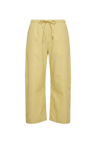 Yoshi Stripe Crop Drawstring Pant in Lemon/Chocolate