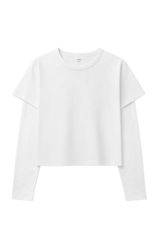 Margo Layered Long Sleeve in White