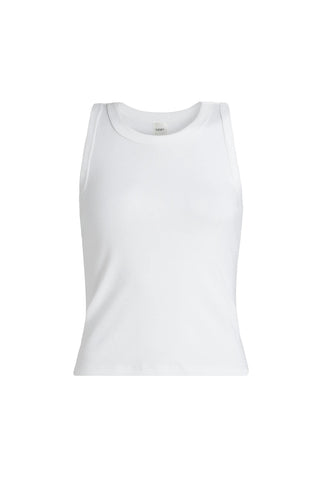 Nando High Neck Tank in White
