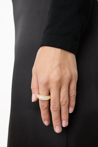 Beatrice Ring in Gold with Green Serpentine