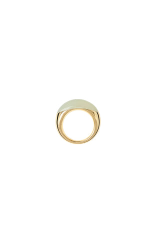 Beatrice Ring in Gold with Green Serpentine