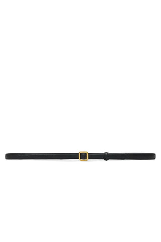 Georgia Slim Belt in Gold Solid Black