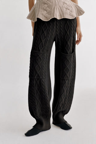 Bryndis Knit Trousers in Black