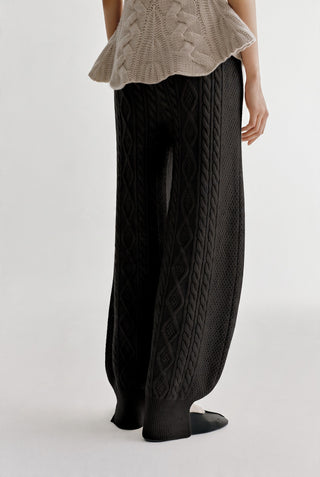 Bryndis Knit Trousers in Black
