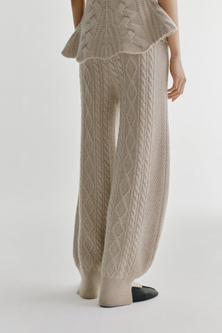 Bryndis Knit Trousers in Sand