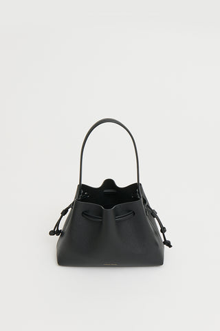 Drawstring Pouchette in Black