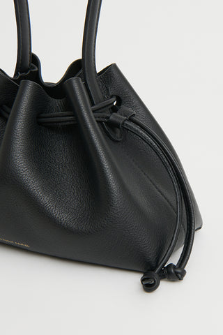 Drawstring Pouchette in Black
