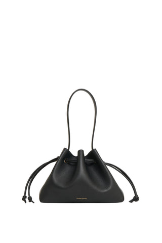 Drawstring Pouchette in Black