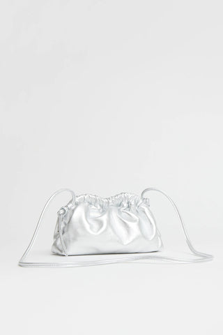 Mini Cloud Clutch in Silver