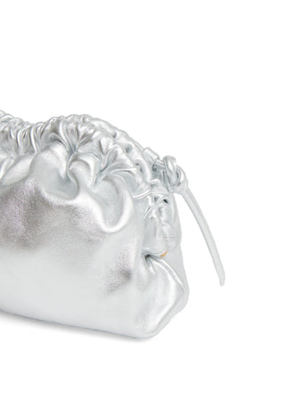 Mini Cloud Clutch in Silver