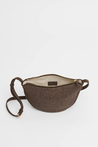 Moon Sling in Ebony Raffia